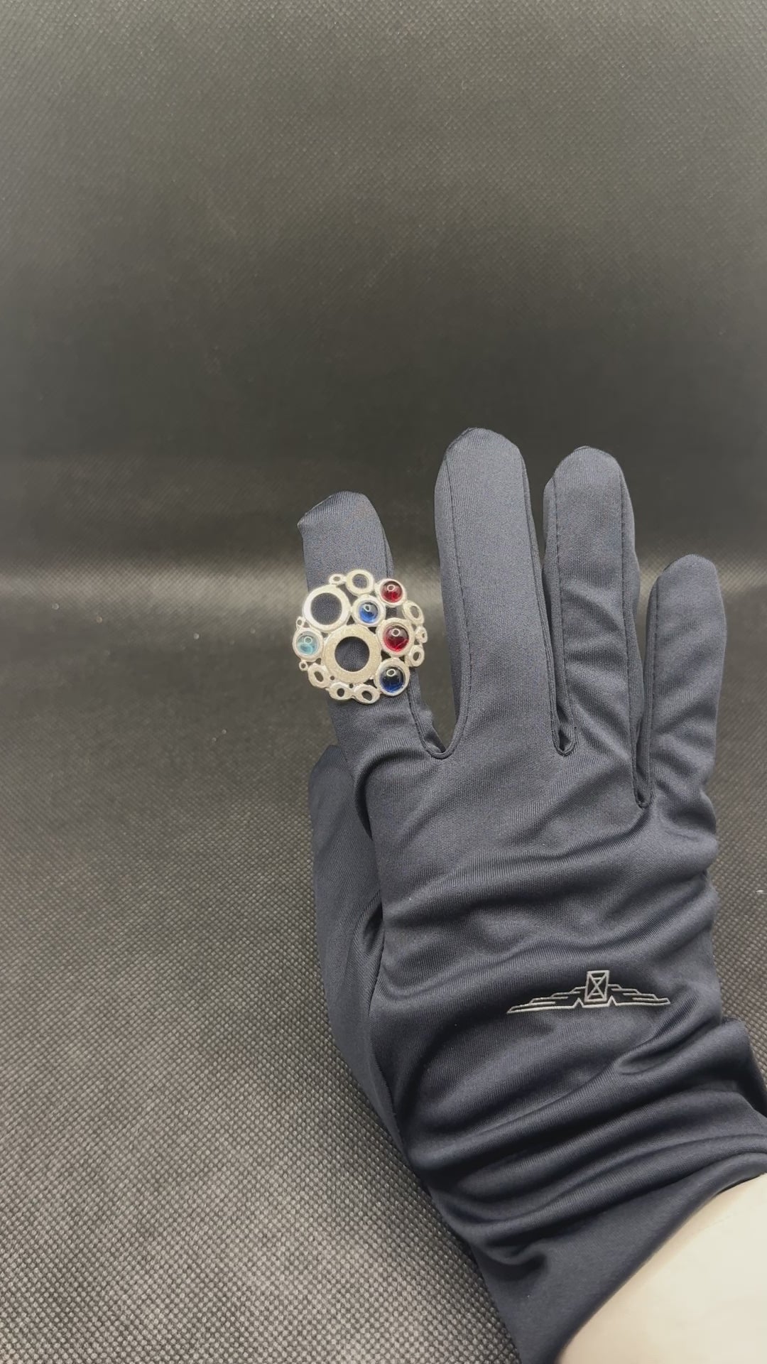 Labriola-Ring aus Silber mit rotem und blauem Spinellquarz – AG1123BS
