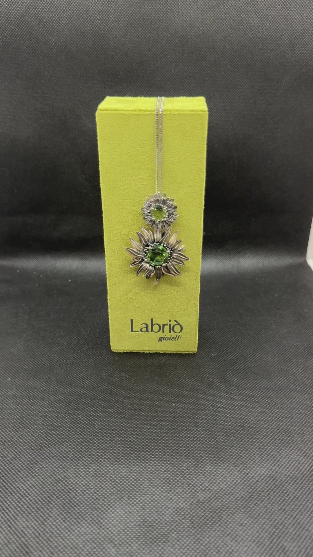 Labriola DAISY SILBERHALSKETTE MIT GRÜNEM QUARZ UND TURMALIN - 2243
