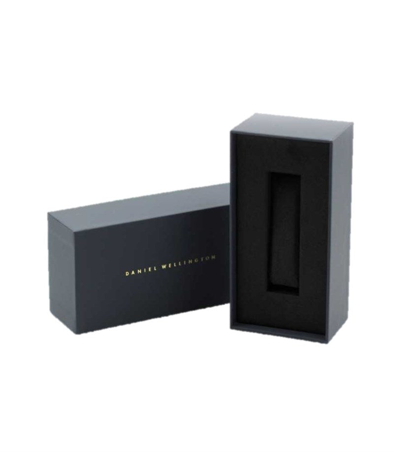 Daniel Wellington Unisex-Uhr Bound Black Crocodile Silver, weißes Zifferblatt, 24 x 35 mm – DW00100697