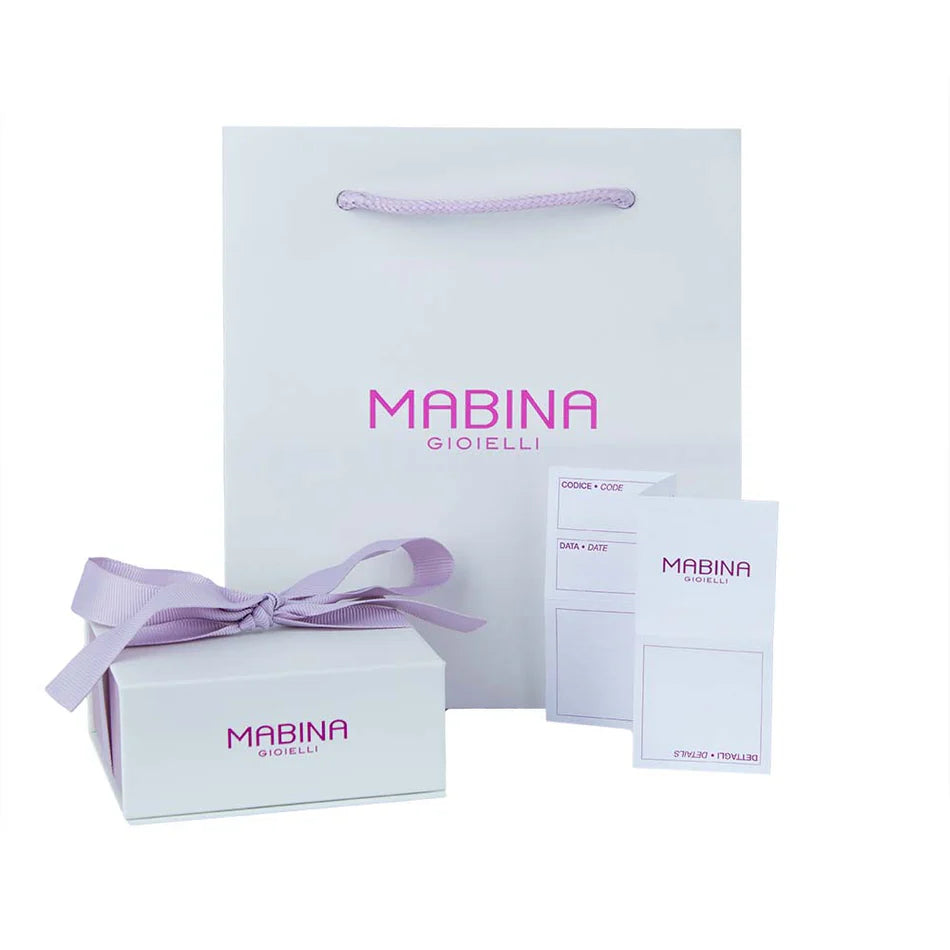 Mabina Donna – Glänzende silberne Spitzenohrringe – 563601
