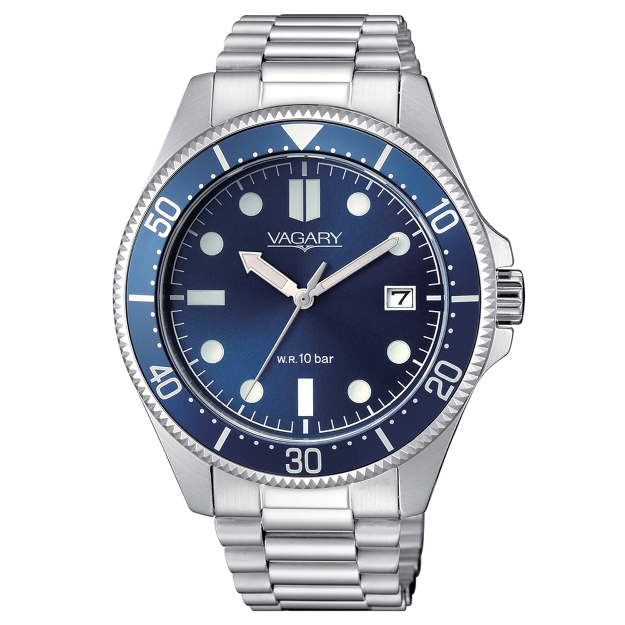 Orologio Vagary by Citizen, Aqua39 Solotempo , quadrante blu, 41mm - VD5-112-71