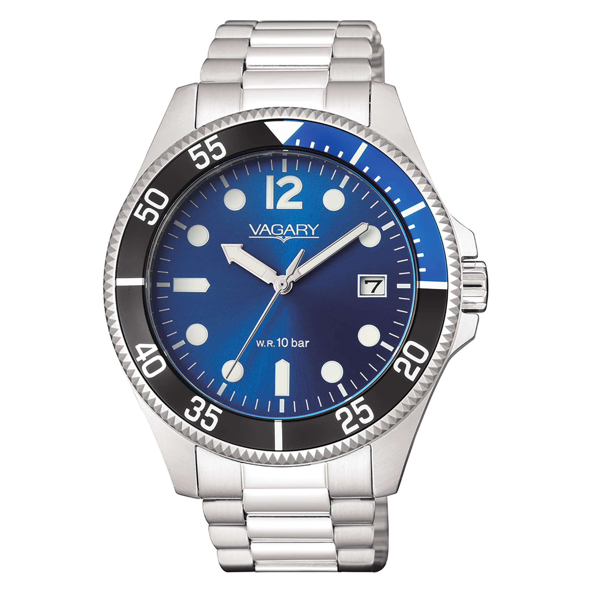 Orologio Vagary by Citizen - Aqua39 Uomo, quadrante blu, 41mm - VD5-112-73