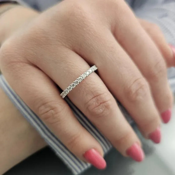 Full circle ring in white gold and diamonds, 1.80ct - AB17401E