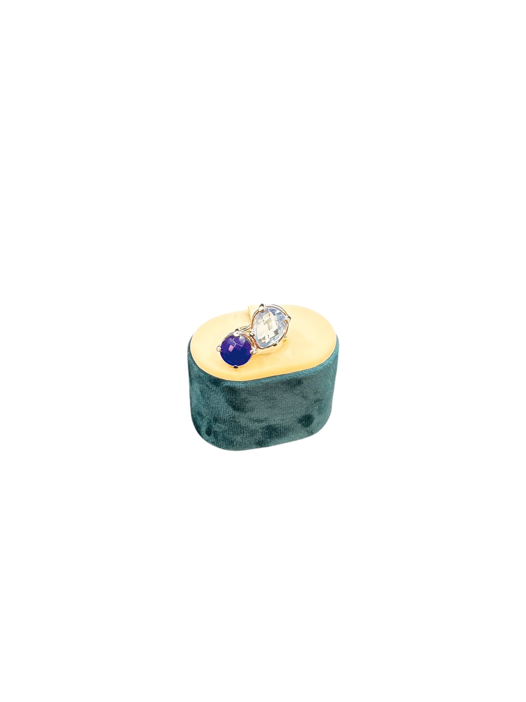 Anello Labriola in argento con pietre blu spinello e azzurro acquamarina - AG1041/B