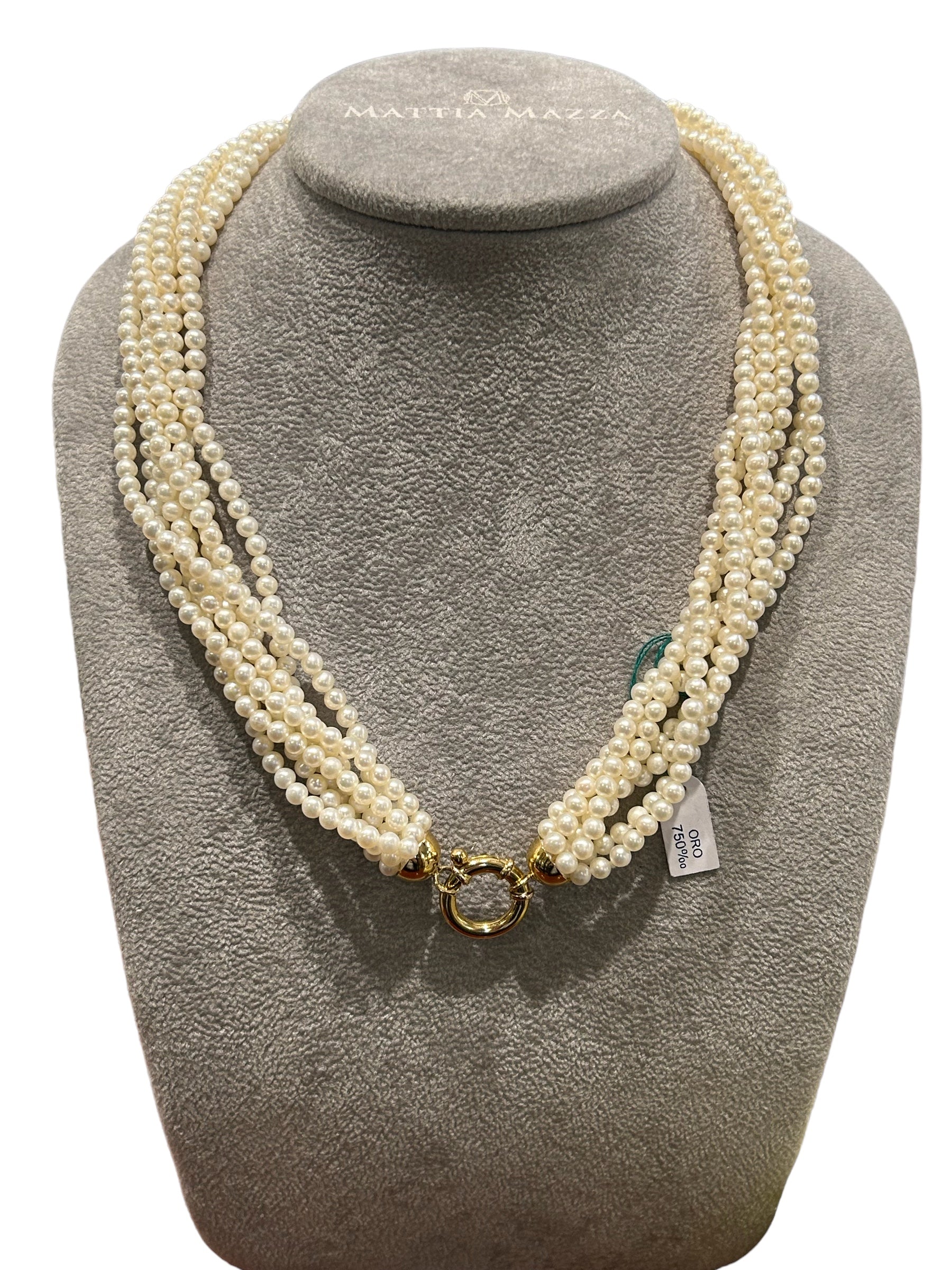 Mazza - Necklace with 7 strands of fresh water pearls - TORCHION