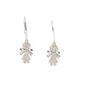 white gold earrings with baby girl pendants set with diamonds - BBX37026