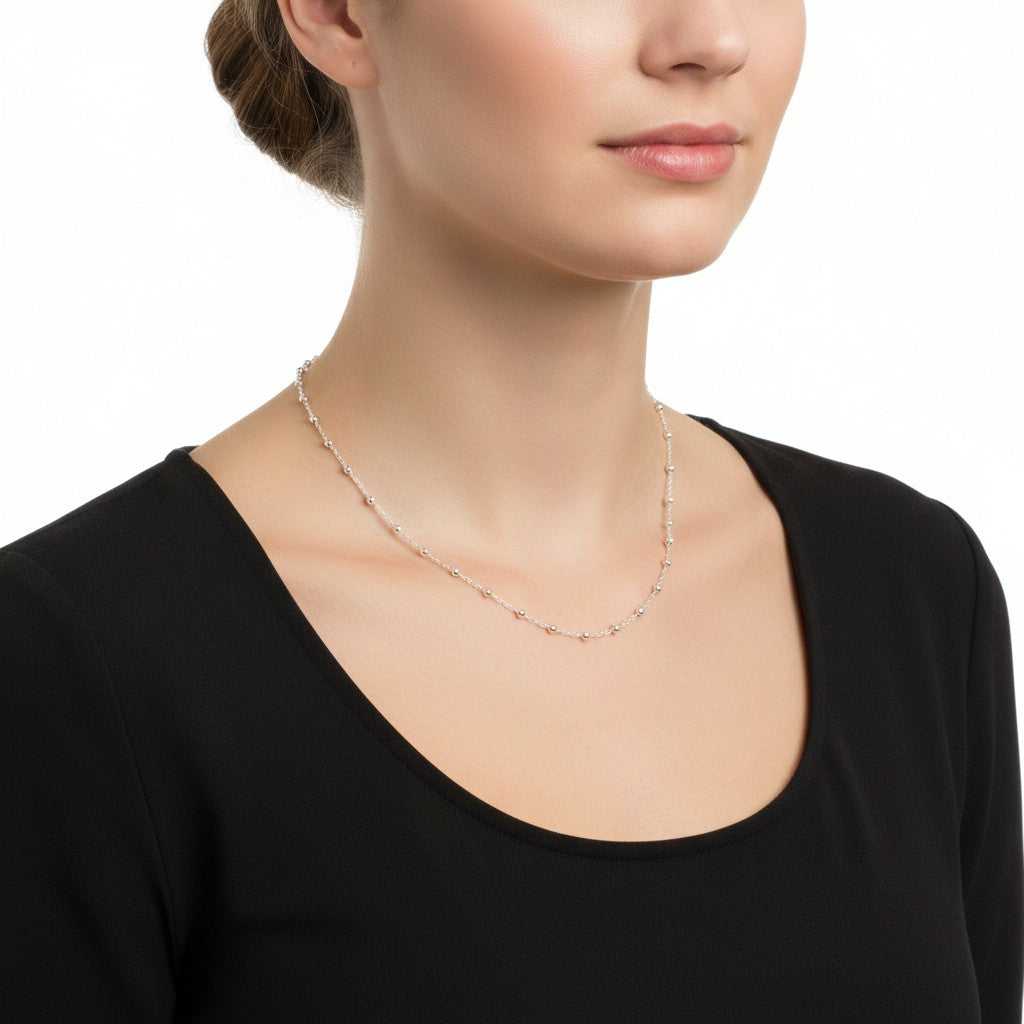 Catena Chantecler corta, collezione Et Voilà Accessori, in Argento - 38627
