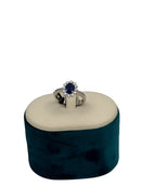 Anello Zaffiro Giorgio Visconti con giro di diamanti, 1.15ct di zaffiri - AB17142BZ