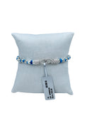 Bracciale Spadarella corda in argento e nylon, unisex, color turchese - SPBR636-turchese