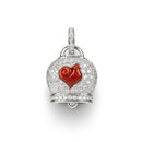 Grand pendentif Campanella Or blanc, diamants et corail - 38427