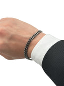 Bracciale Zancan da uomo in argento brunito, collezione Cosmopolitan - EXB659-N