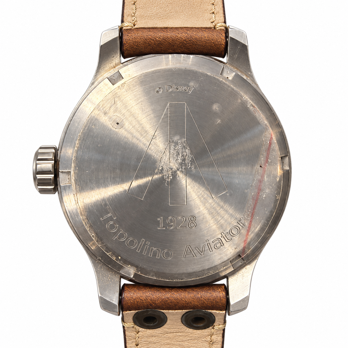 Orologio Terra Cielo Mare Disney Topolino Aviatore — 44 mm — Carica manuale Unitas 6497.1 con piccoli secondi, quadrante nero — NOS con scatola e garanzia originali - TC3000AC3PA