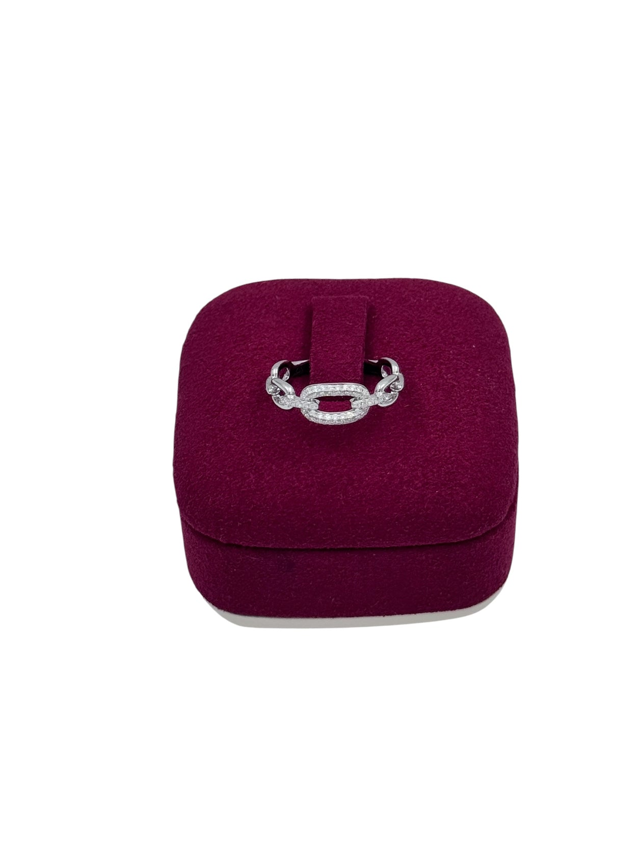 ANELLO a catena GIORGIO VISCONTI IN ORO BIANCO 18kt E DIAMANTI, 0.15ct - ABX17389