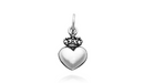 charm cuore con corona - 06418