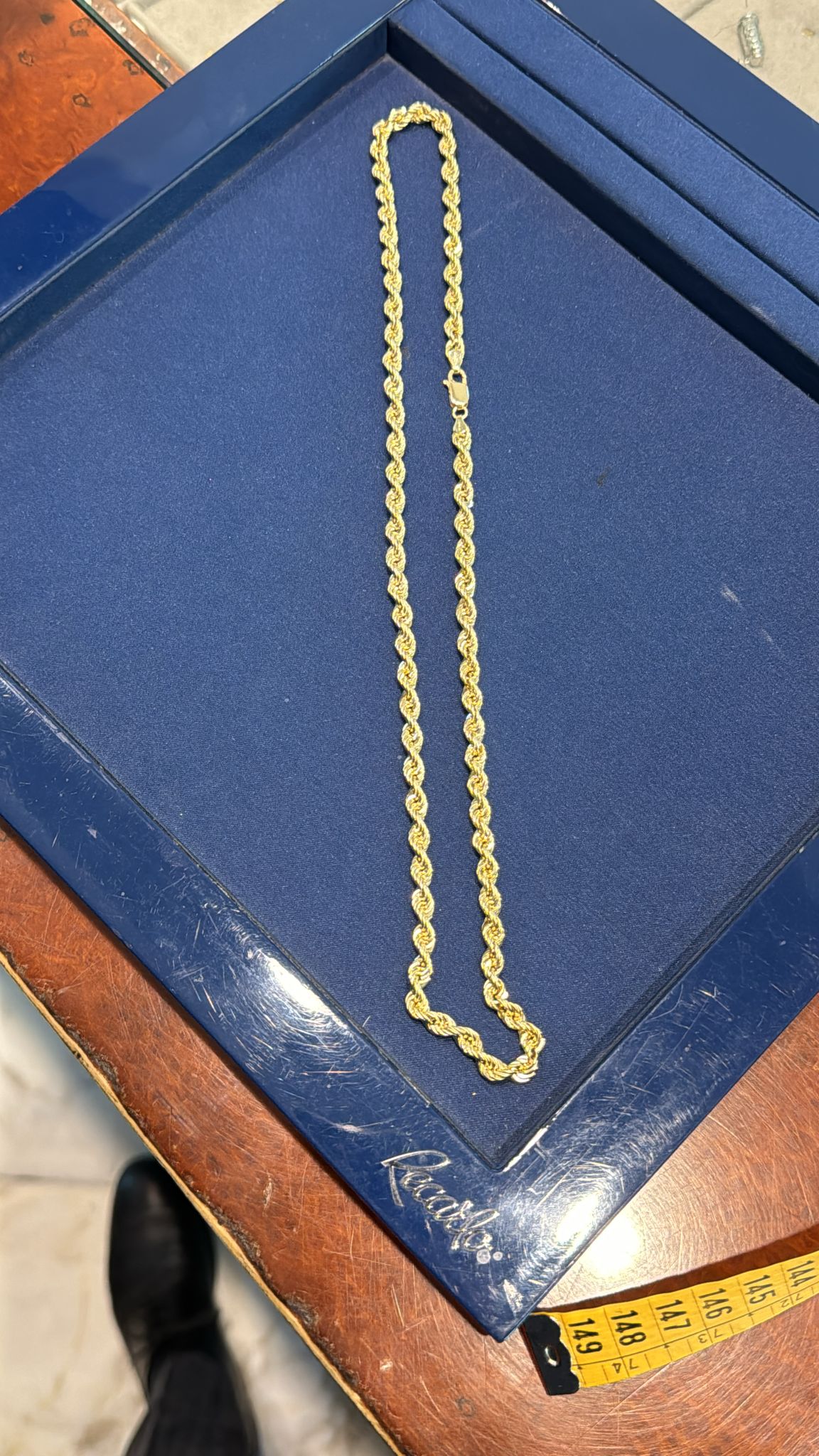 Collana a fune unisex in oro giallo 18kt