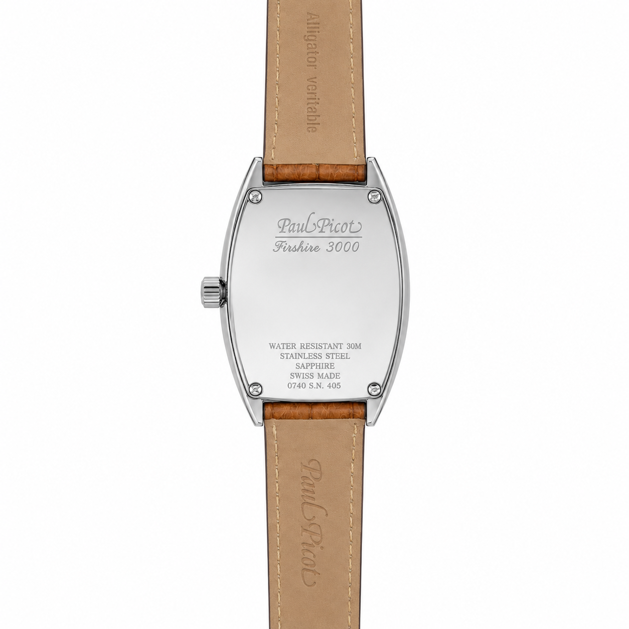 Paul Picot Firshire 3000 Regolatore Riserva di Carica — Acciaio tonneau 37 × 52 mm — Automatico COSC — NOS con corredo originale - 0740S