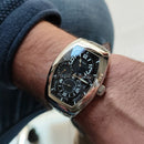 Paul Picot Firshire 3000 Regolatore Riserva di Carica — Acciaio tonneau 37 × 52 mm — Automatico COSC — NOS con corredo originale - 0740S