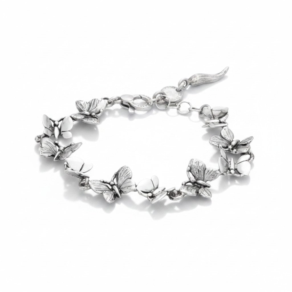 Bracciale Giovanni raspini in argento, mini farfalle - 07587