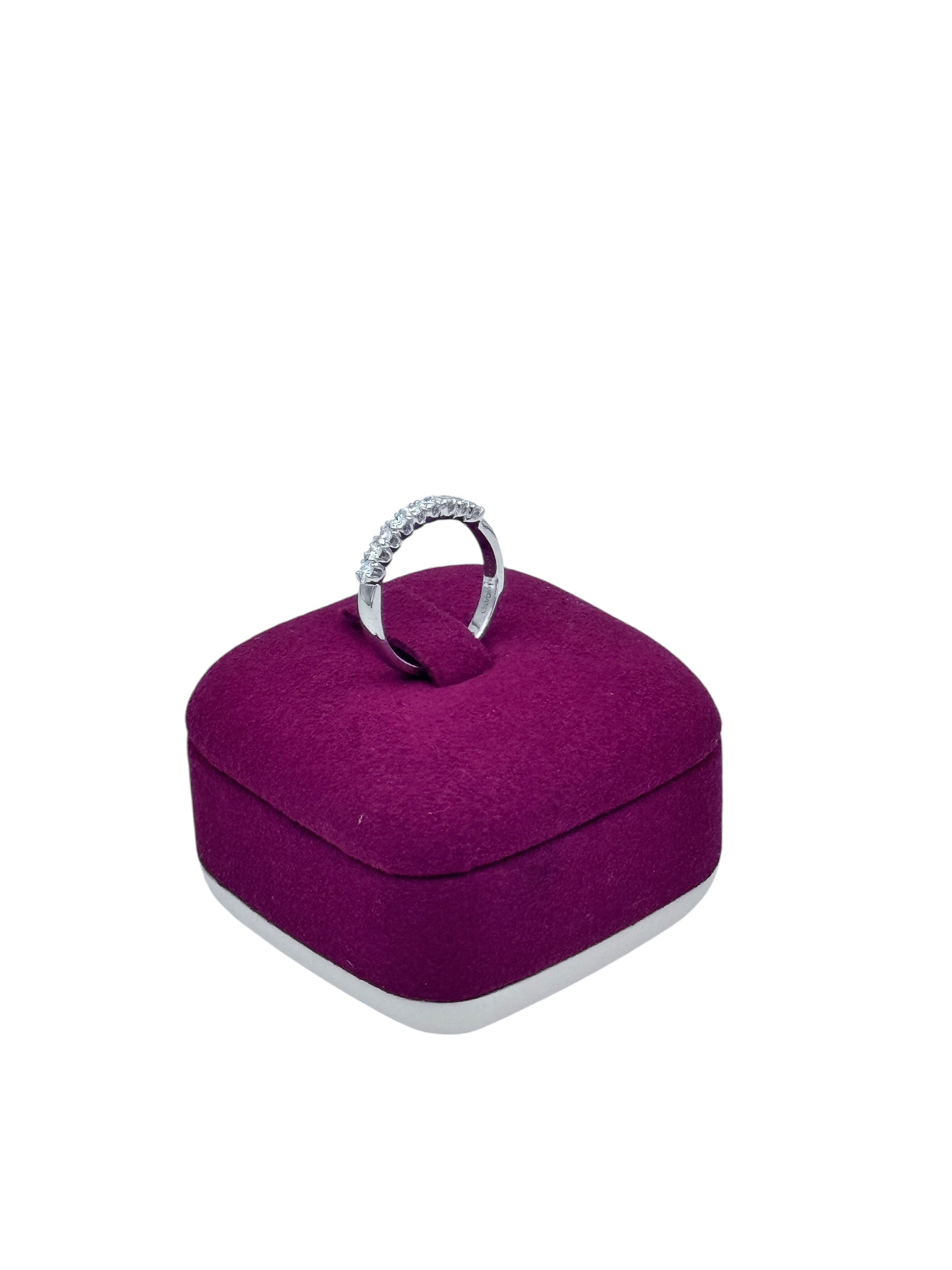ANELLO VERETTA A 9 DIAMANTI GIORGIO VISCONTI IN ORO BIANCO 18kt, 036ct - AB16009B