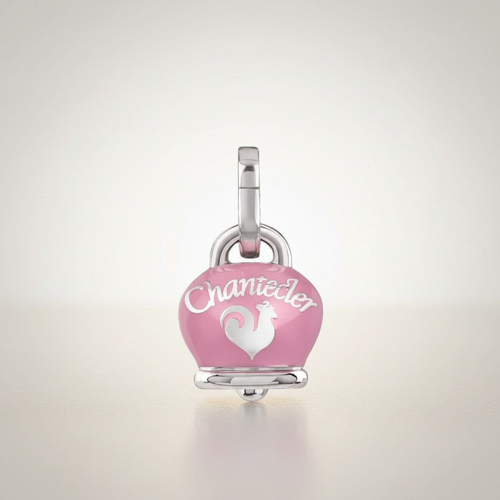 Ciondolo Chantecler campanella media in argento e smalto rosa - 41887