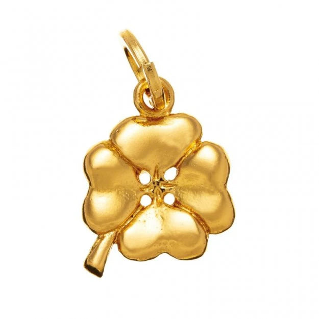 Charm Giovanni Raspini in argento dorato quadrifoglio medio - 08581