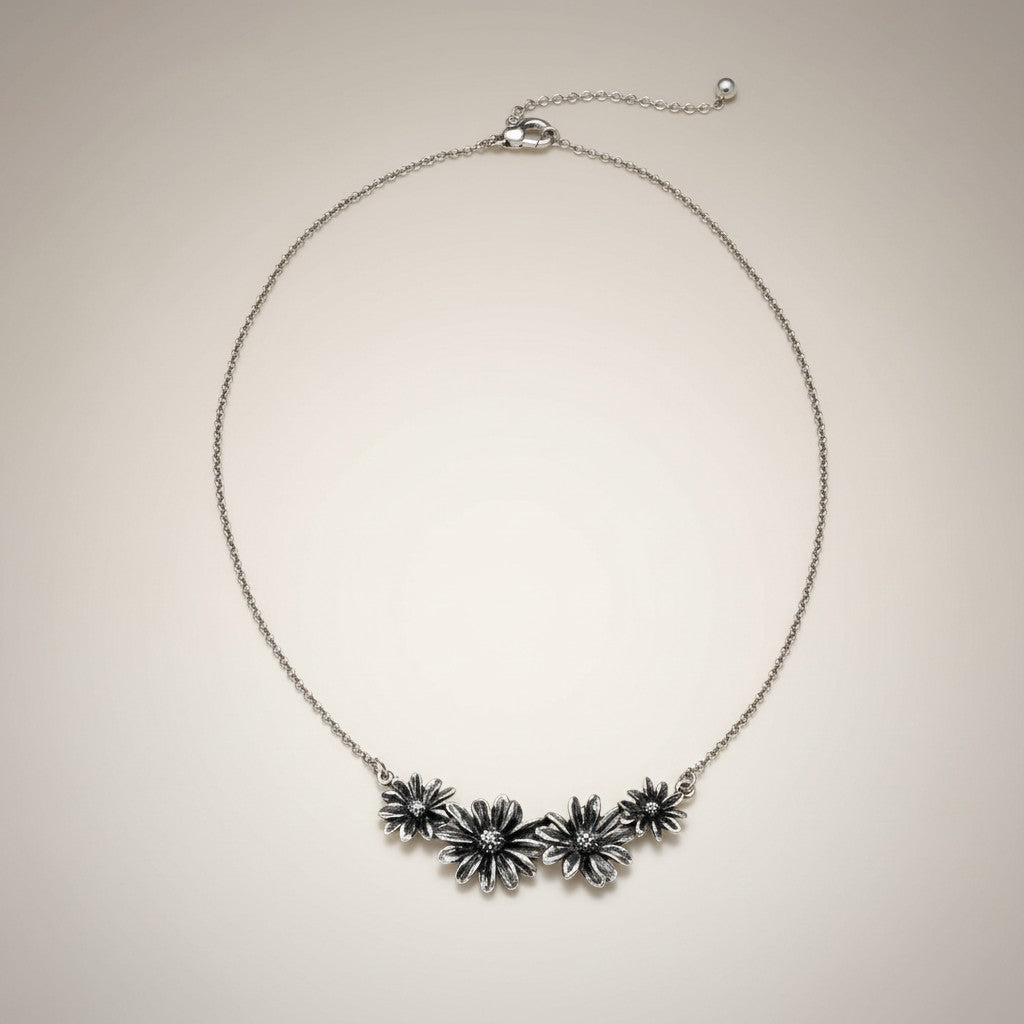 collana Giovanni Raspini in argento, swing margherite - 09539