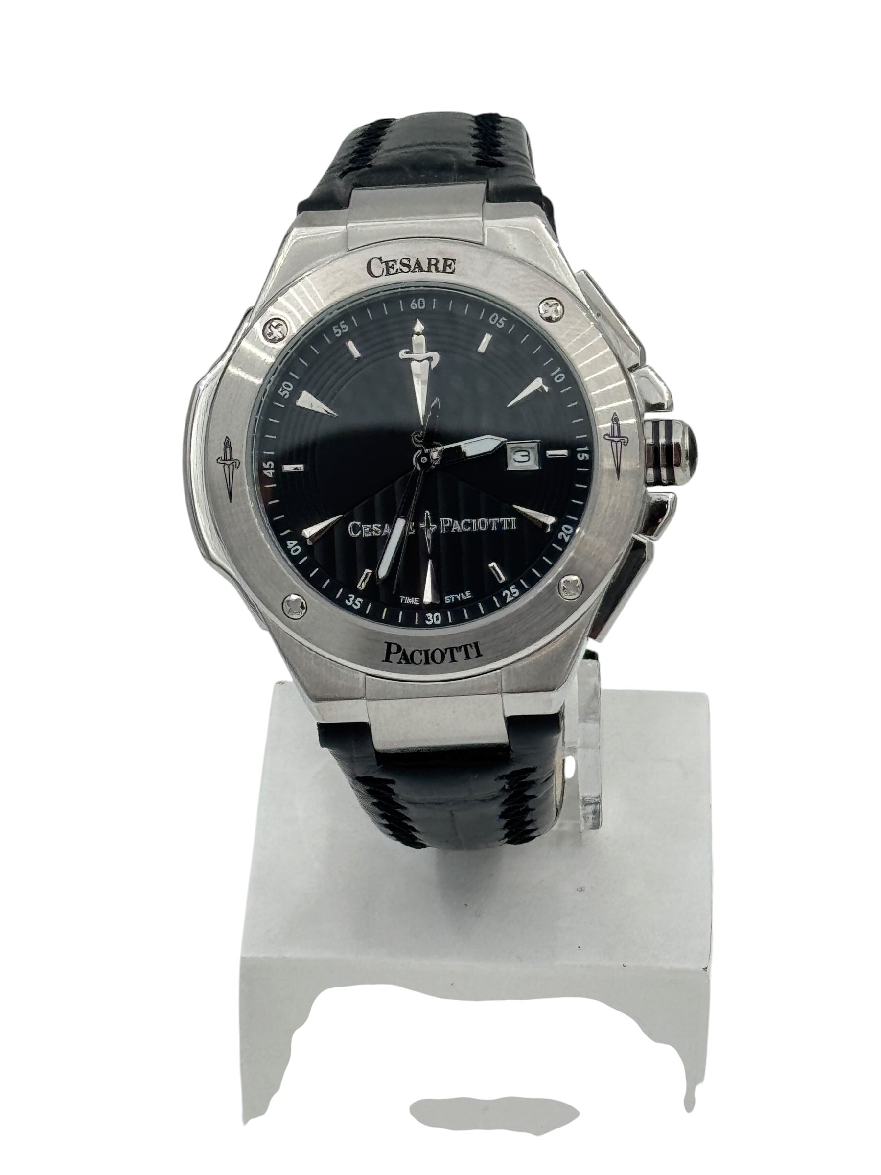 Orologio Cesare Paciotti, New York, quadrante nero al quarzo, 45mm - TSST009