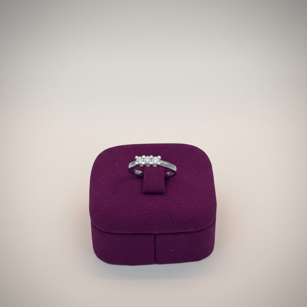 ANELLO TRILOGY GIORGIO VISCONTI IN ORO BIANCO 18kt E DIAMANTI, 0.27ct - AB12348B