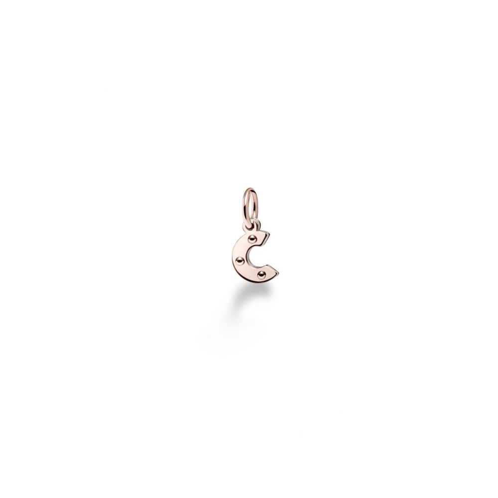 Le Bebè Charm in Rose Gold and Silver with Letter C - Lock Your Love - LBB170-C