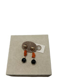Koliè 925 - Silver and coral earrings - OR ANAFI 02R