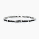 Mabina Men - Black and white tennis bracelet TENNIS CLUB - 533696-S