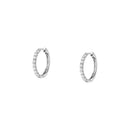 Orecchini Buonocore a cerchio in oro bianco 18kt con diamanti bianchi, 0.33ct - 1070O01DW