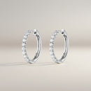 Orecchini Buonocore a cerchio in oro bianco 18kt con diamanti bianchi, 0.33ct - 1070O01DW