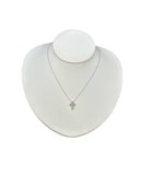 Girocollo oro bianco con pendente croce con diamanti, 0.68ct - 163OC01DW