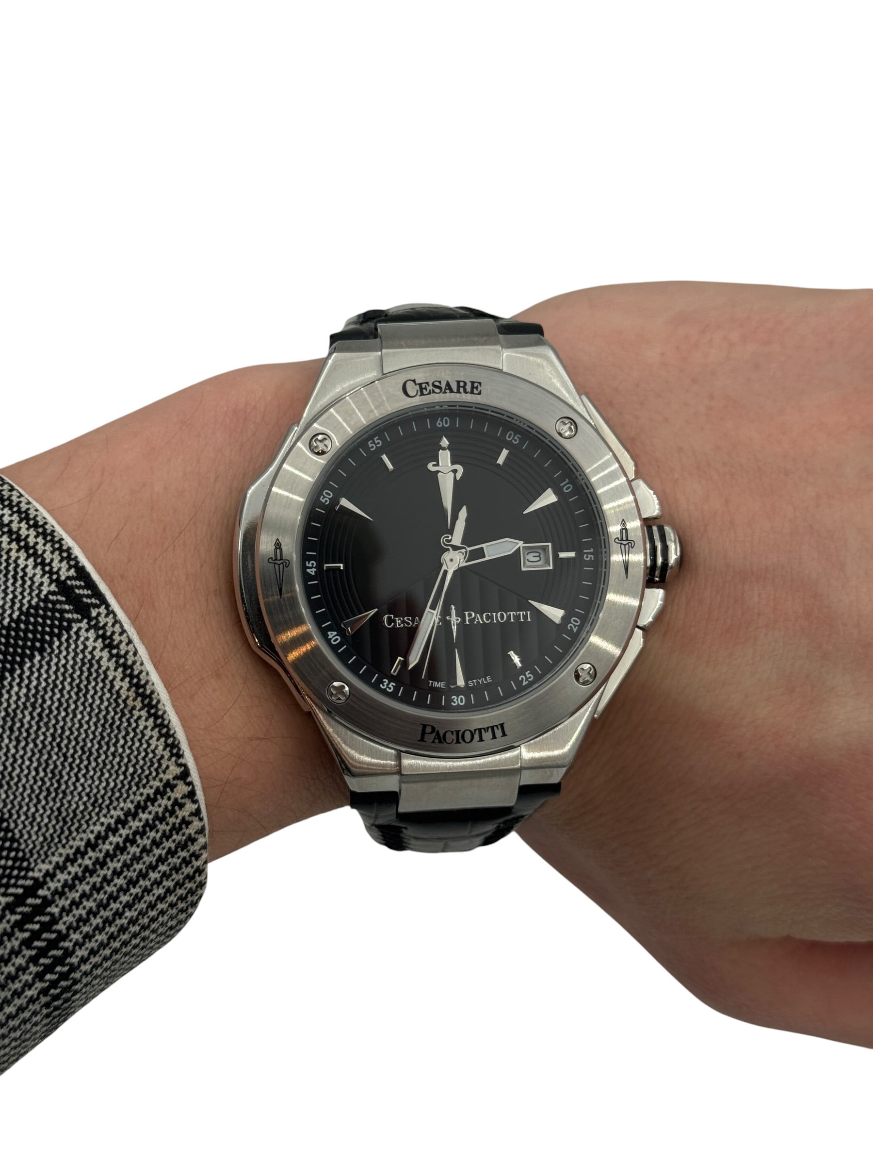 Orologio Cesare Paciotti, Black River, quadrante nero al quarzo, 42mm - TSST087