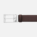 Cintura reversibile in pelle nera/marrone 35mm - 118436