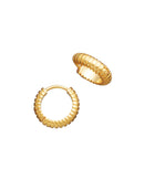 Giovanni Raspini - Golden Striped Huggie Earrings - 11964