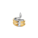 Golden silver snake ring - 12203EM