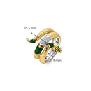 Golden silver snake ring - 12203EM