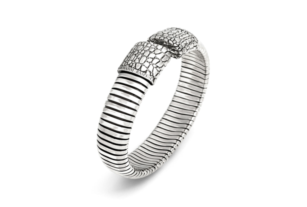 Bracciale GIOVANNI RASPINI IN ARGENTO tubogas croco - 12325