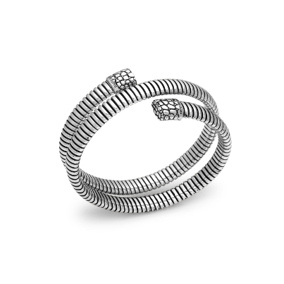 Bracciale GIOVANNI RASPINI IN ARGENTO tubogas croco doppio - 12327