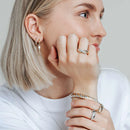 Anello TI SENTO MILANO ad intreccio bicolore, in argento e zirconi - 12370ZY