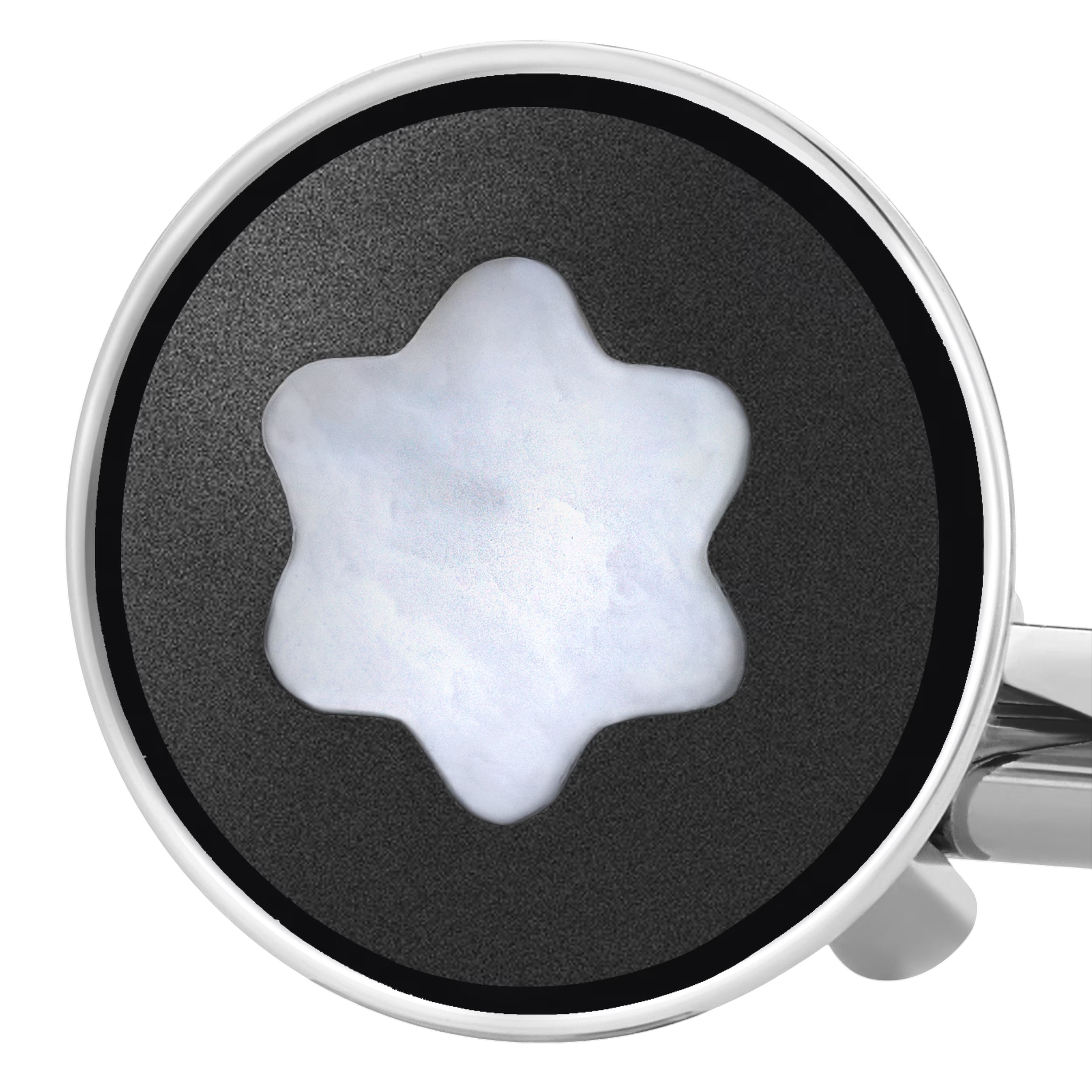 Gemelli montblanc con Emblema a Forma di Vetta Innevata in Madreperla - 123810