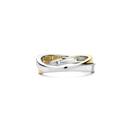 Anello TI SENTO MILANO abbraccio, in argento dorato e zirconi bianchi - 12395ZY