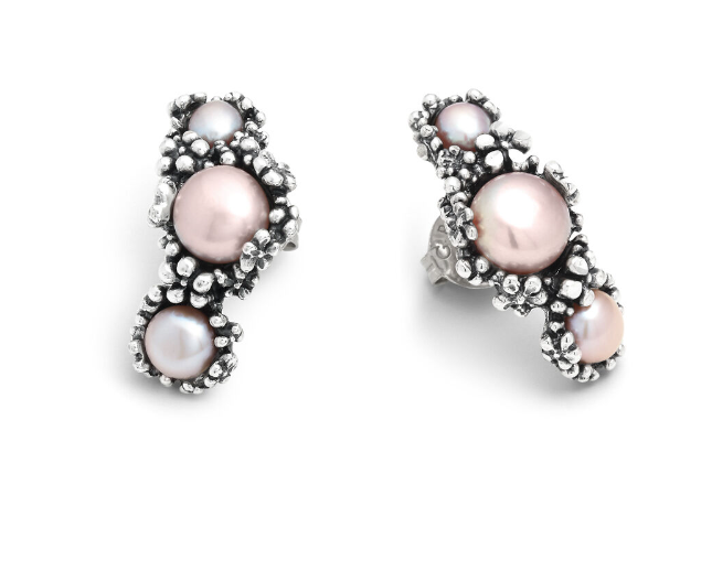 Orecchini GIOVANNI RASPINI in argento, blossom grandi - 12488