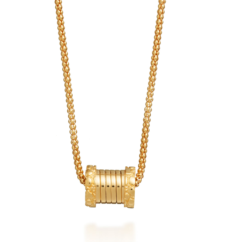 Collana GIOVANNI RASPINI in argento DORATO, tubogas croco piccola - 12541