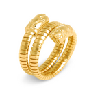 ANELLO GIOVANNI RASPINI IN ARGENTO DORATO, tubogas croco doppio - 12544