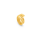 ANELLO GIOVANNI RASPINI IN ARGENTO DORATO, tubogas croco doppio - 12544
