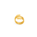 ANELLO GIOVANNI RASPINI IN ARGENTO DORATO, tubogas croco doppio - 12544