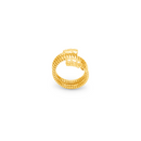 ANELLO GIOVANNI RASPINI IN ARGENTO DORATO, tubogas croco doppio - 12544